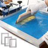 Jewellery Making Kits: VEVOR Screen Printing Kit, 3 Pieces Aluminum Silk Screen Printing Frames 25x36/20x30/15x25 cm 110 Count Mesh, 5 Glitters and Screen Printing Squeegees and Transparency Films for T-shirts DIY