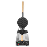 Rice Cookers & Steamers: VEVOR Commercial Bubble Waffle Maker, 1400W Egg Pancake Baker Machine, Non-Stick Stainless Steel Egg Bubble Puff, 180° Rotatable, Temp and Time Control, Wooden Handle, for Restaurant Bakery Snack Bar