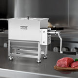 Audio Players & Recorders: VEVOR Manual Meat Mixer, 60L Fixed Tank Meat Processing Equipment(Mixing Max 60LBS for Meat), Stainless Steel Meat Mixer, Sausage Mixer Machine with Lid Handle Gear Reducer, Ground Beef Hand Mixer