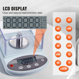 Computer Monitors & Accessories: VEVOR Analytical Balance Lab Scale 500g x 0.001g 13 Units with Windshield LCD