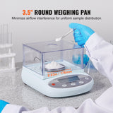 Computer Monitors & Accessories: VEVOR Analytical Balance Lab Scale 500g x 0.001g 13 Units with Windshield LCD