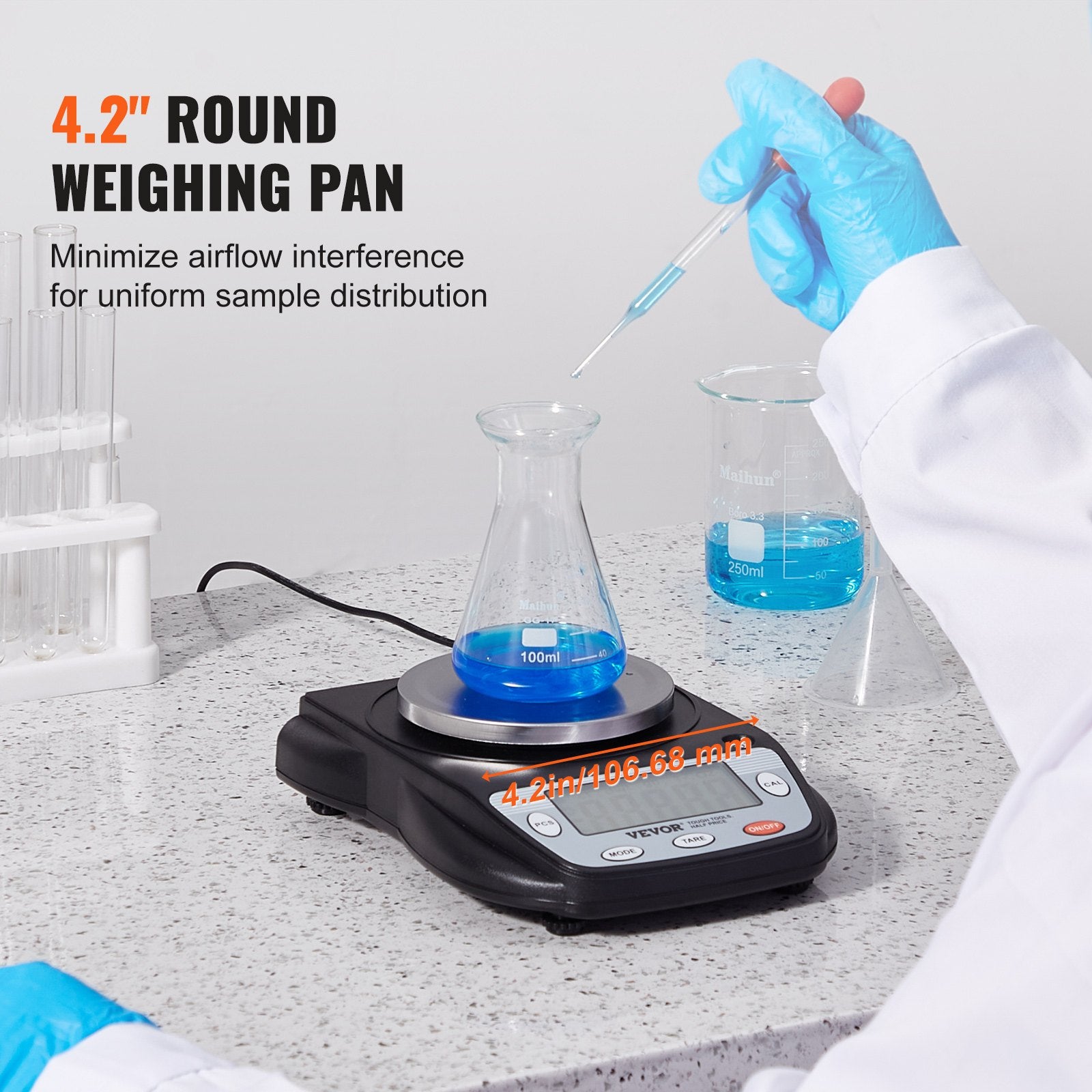 Kitchen Scales: VEVOR Analytical Balance Lab Scale 600g x 0.01g 6 Units Conversion Electronic