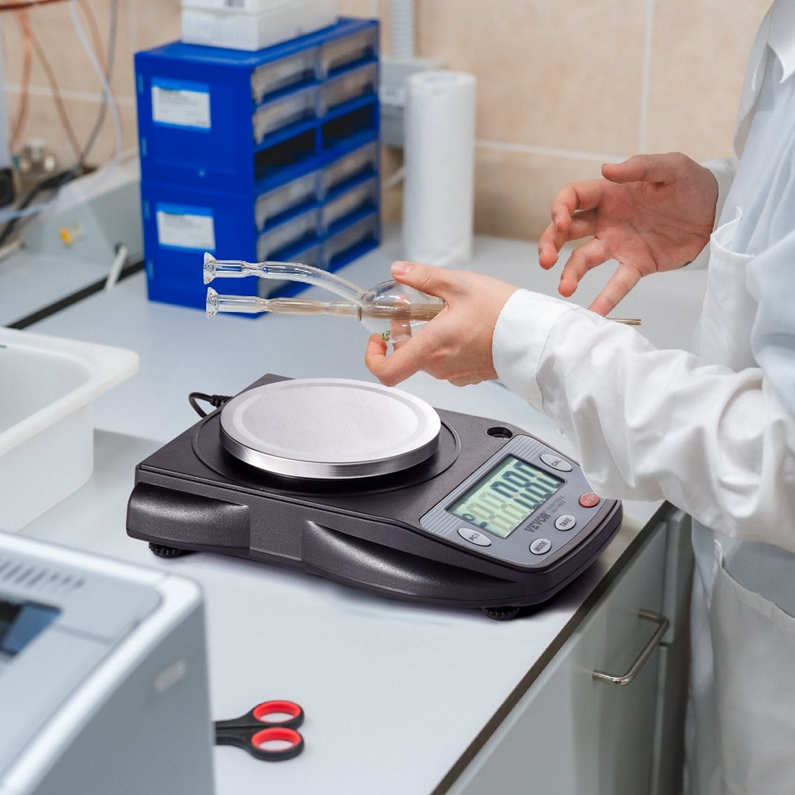 Kitchen Scales: VEVOR Analytical Balance Lab Scale 600g x 0.01g 6 Units Conversion Electronic