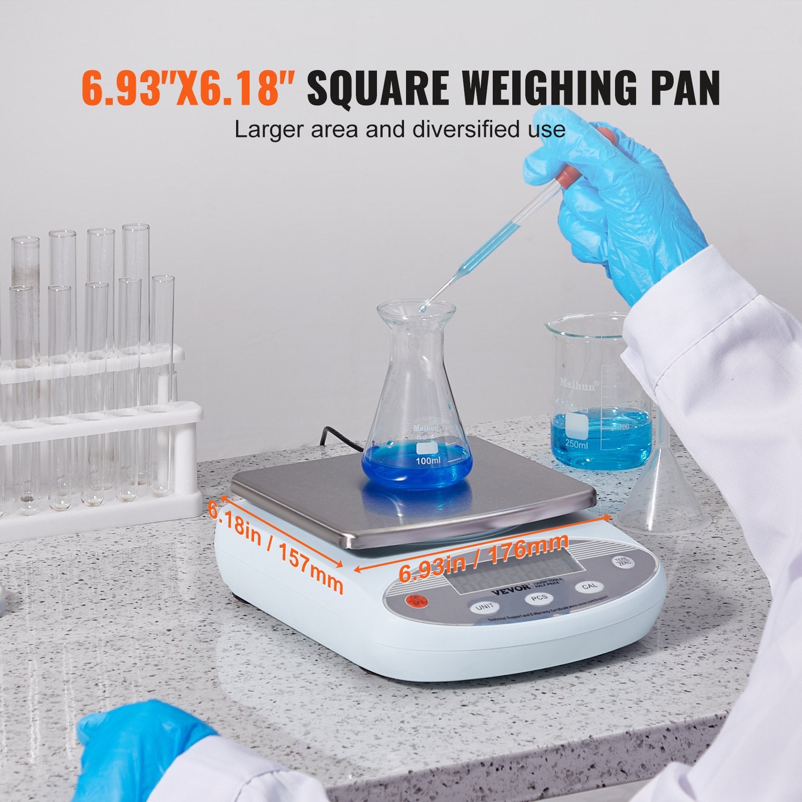Measuring Tools & Sensors: VEVOR Analytical Balance Lab Scale 2000g x 0.01g 13 Units Conversion Electronic