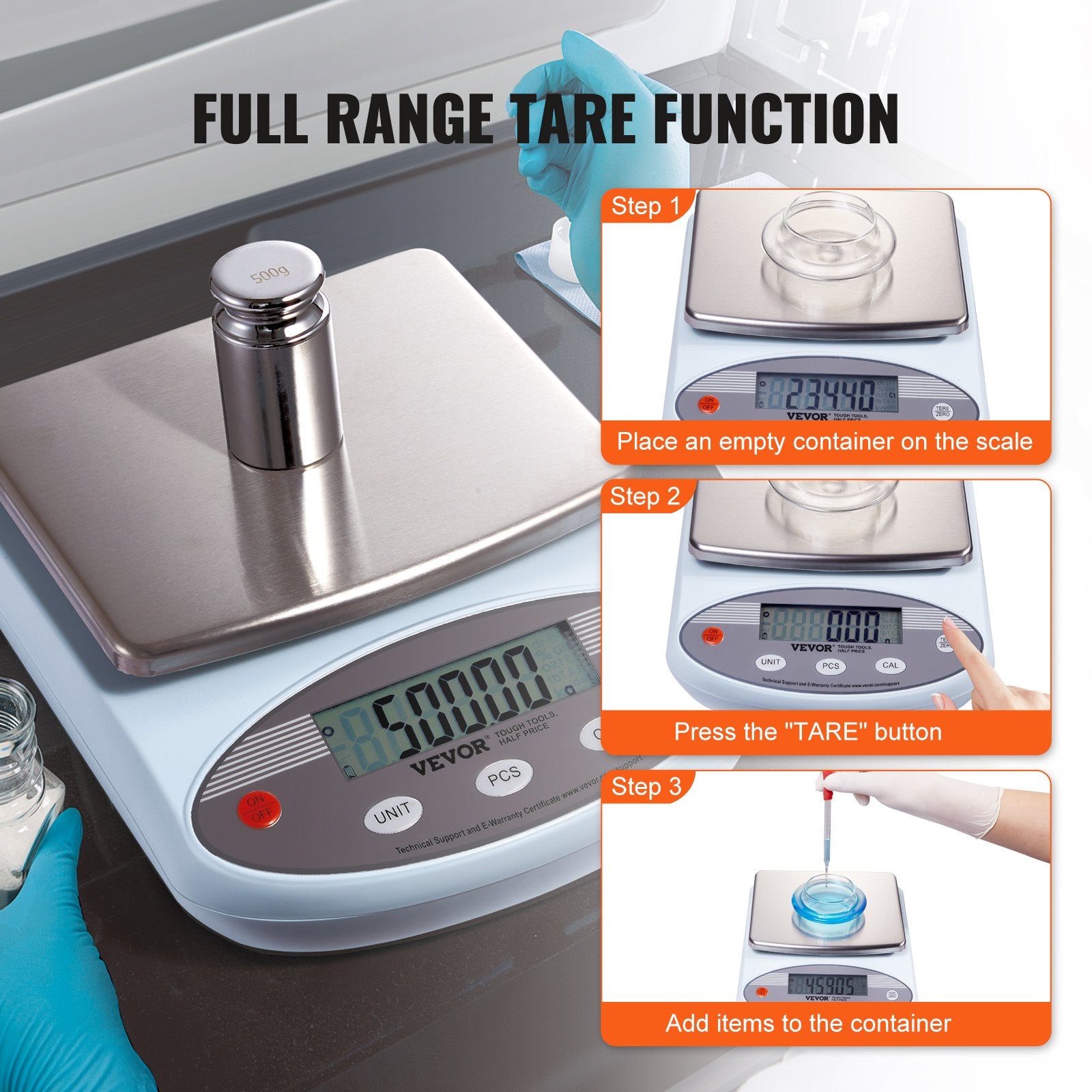 Measuring Tools & Sensors: VEVOR Analytical Balance Lab Scale 2000g x 0.01g 13 Units Conversion Electronic