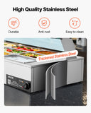 Food Warmers & Chafing Dishes: VEVOR Commercial Food Warmer, 1500W Electric Stainless Steel Steam Food Warmer with Glass Cover, 9-Pan Countertop Buffet Bain Marie with Soup & Perforated Ladles, for Catering, Restaurant & Party