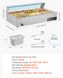 Food Warmers & Chafing Dishes: VEVOR Commercial Food Warmer, 1500W Electric Stainless Steel Steam Food Warmer with Glass Cover, 9-Pan Countertop Buffet Bain Marie with Soup & Perforated Ladles, for Catering, Restaurant & Party