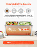 Food Warmers & Chafing Dishes: VEVOR Commercial Food Warmer, 2-Pan Electric Steam Table, 1200W Professional Countertop Stainless Steel Buffet Bain Marie with 30-85°C Temp Control for Catering, Buffet, Parties, Restaurants