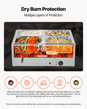 Food Warmers & Chafing Dishes: VEVOR Commercial Food Warmer, 1500W Electric Stainless Steel Steam Food Warmer with Lid, 4-Pan Fast Heating Countertop Buffet Bain Marie with Soup & Perforated Ladles, for Catering, Restaurant, Party