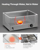 Food Warmers & Chafing Dishes: VEVOR Commercial Food Warmer, 6-Pan Electric Steam Table, 1200W Professional Countertop Stainless Steel Buffet Bain Marie with 30-85°C Temp Control for Catering, Buffet, Parties, Restaurants