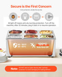 Food Warmers & Chafing Dishes: VEVOR Commercial Food Warmer, 6-Pan Electric Steam Table, 1200W Professional Countertop Stainless Steel Buffet Bain Marie with 30-85°C Temp Control for Catering, Buffet, Parties, Restaurants