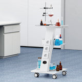 Kitchen & Dining Trolleys: VEVOR Trolley Cart Dental Lab Mobile Rolling Serving Cart 3 Layers with Socket