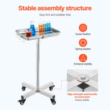 Changing Tables: VEVOR Mayo Stand, Stainless Steel Mayo Tray, Load Capacity up to 35 lbs, Adjustable Height 25.2"-39.8", Medical Tray on Wheels with Removable Tray for Spa, Salon, Clinic, Personal Care