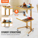 Kitchen & Dining Trolleys: VEVOR 2 Tiers Stainless Steel Lab Carts with 2 Trays & 4 Silent Wheels Golden