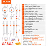 Distilling & Brewing: VEVOR Lab Distillation Kit, 3.3 Boro Lab Glassware Distillation Kit with 24, 40 Joint, 1000ml Essential Oil Distillation Apparatus Kit, 32 pcs Set of Glassware Equipment