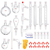 Distilling & Brewing: VEVOR Lab Distillation Kit, 3.3 Boro Lab Glassware Distillation Kit with 24, 40 Joint, 1000ml Essential Oil Distillation Apparatus Kit, 32 pcs Set of Glassware Equipment