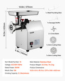 Speciality Appliances: VEVOR Commercial Electric Meat Grinder 5.5 Lbs/Min Sausage Stuffer Maker Kitchen