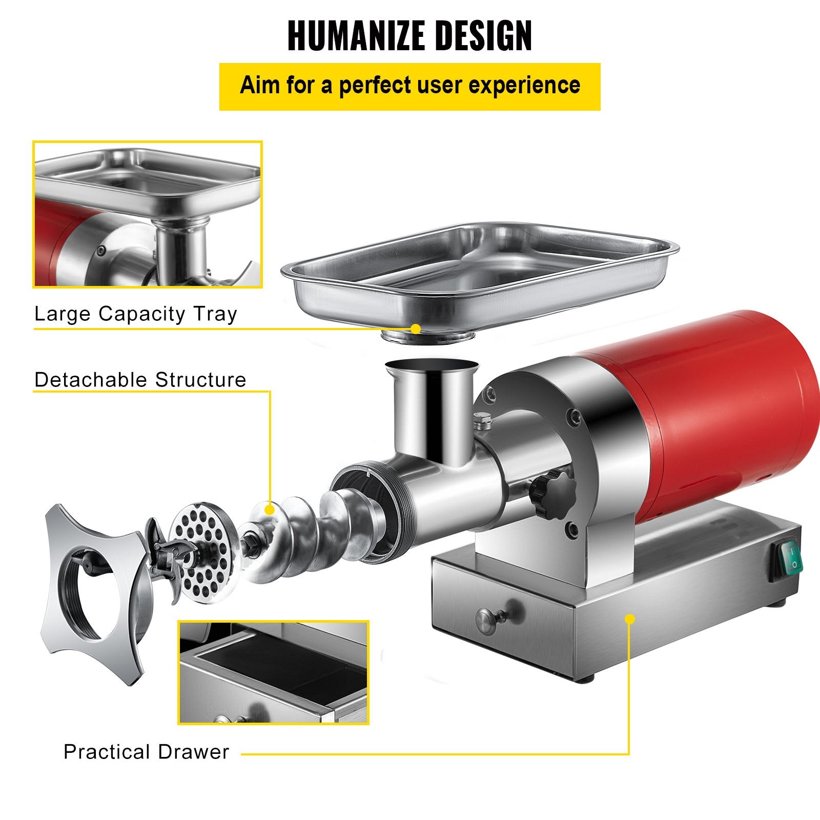 Electric Meat Grinder Machine Electric Meat Mincer 661 Lbs/Hour 1100W