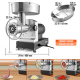 Gardening Tools: VEVOR Electric Meat Grinder, 9.5 Kg/Min Capacity, Countertop Industrial Meat Mincer w/ Blade, Grinding Plate, Sausage Maker & Kubbe Kit, Carbon Steel Commercial Meat Grinder for Kitchen Restaurant