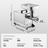 Speciality Appliances: VEVOR Commercial Electric Meat Grinder 5 Lbs/Min Sausage Stuffer Maker Kitchen