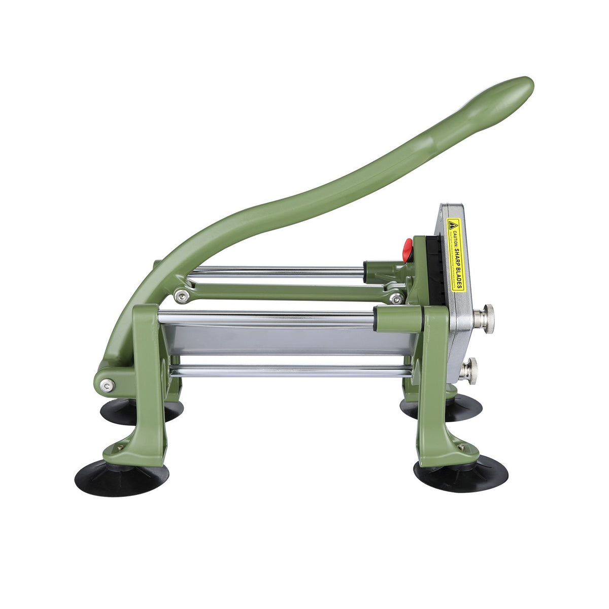 French Fry Cutter, Potato Slicer with 1/2" 3/8" 1/4" Stainless Steel Blades, Manual Potato Cutter Chopper with Suction Cups, Great for Potato, French Fries, Cucumber, Vegetables, Carrot