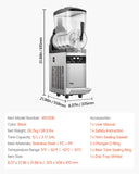 Food Mixers & Blenders: VEVOR 12L Commercial Slushy Machine Margarita Smoothie Frozen Drink Maker
