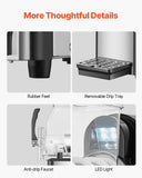 Food Storage: VEVOR Commercial Slushy Machine, 4L Single Tank Frozen Drink Machine, 16 Cups Stainless Steel Margarita Smoothie Frozen Drink Maker, Slushie Maker for Home Party Restaurants Cafe Bars