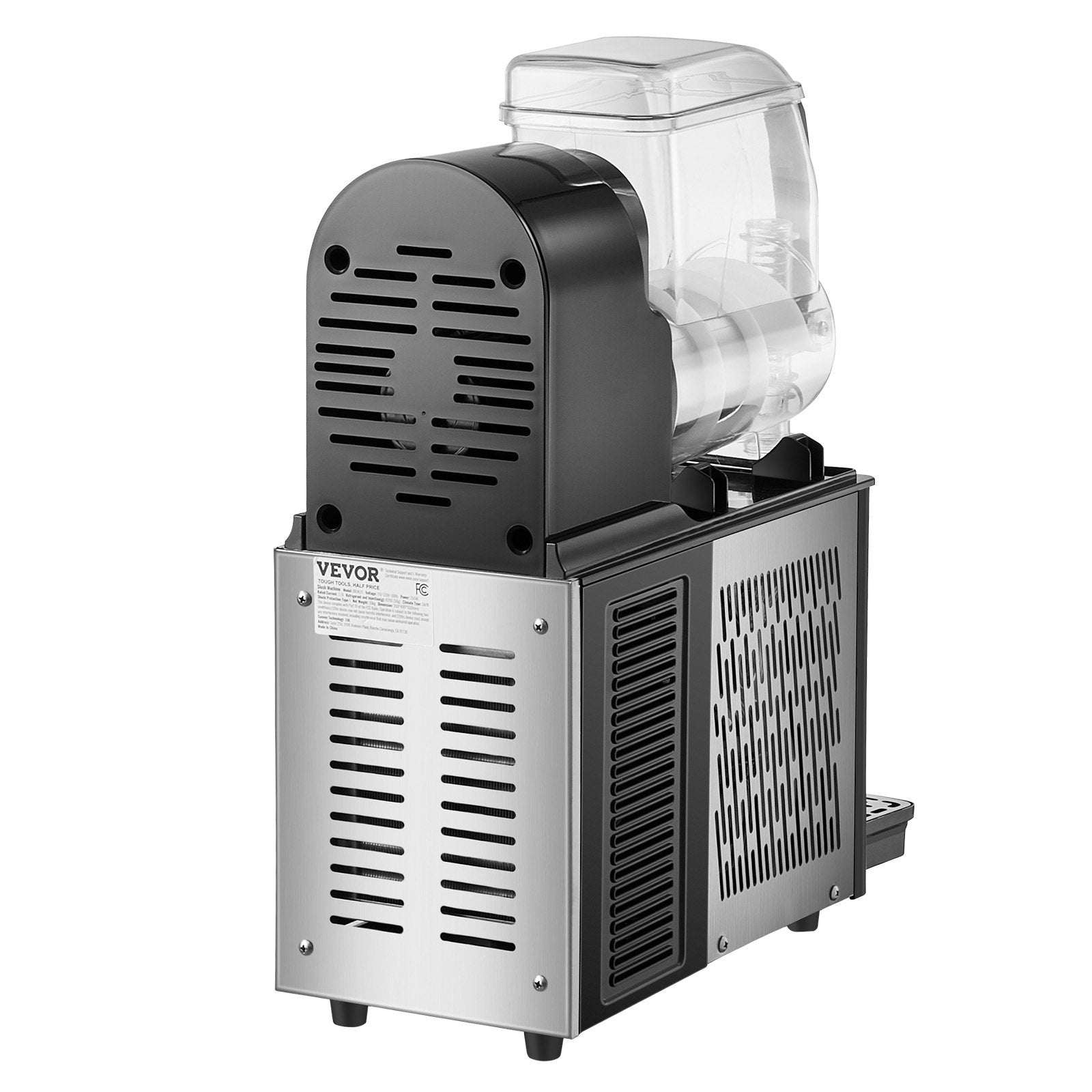 Commercial Slushy Machine, 4L Single Tank Frozen Drink Machine, 16 Cups Stainless Steel Margarita Smoothie Frozen Drink Maker, Slushie Maker for Home Party Restaurants Cafe Bars