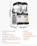 Food Storage: VEVOR 12Lx2 Tank Commercial Slushy Machine Margarita Smoothie Frozen Drink Maker