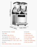 Food Storage: VEVOR 12Lx2 Tank Commercial Slushy Machine Margarita Smoothie Frozen Drink Maker