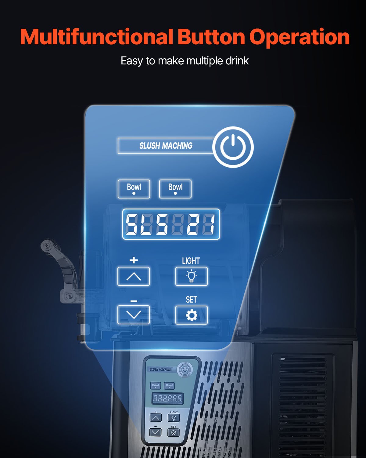 Food Storage: VEVOR 3Lx2 Tank Commercial Slushy Machine Margarita Smoothie Frozen Drink Maker