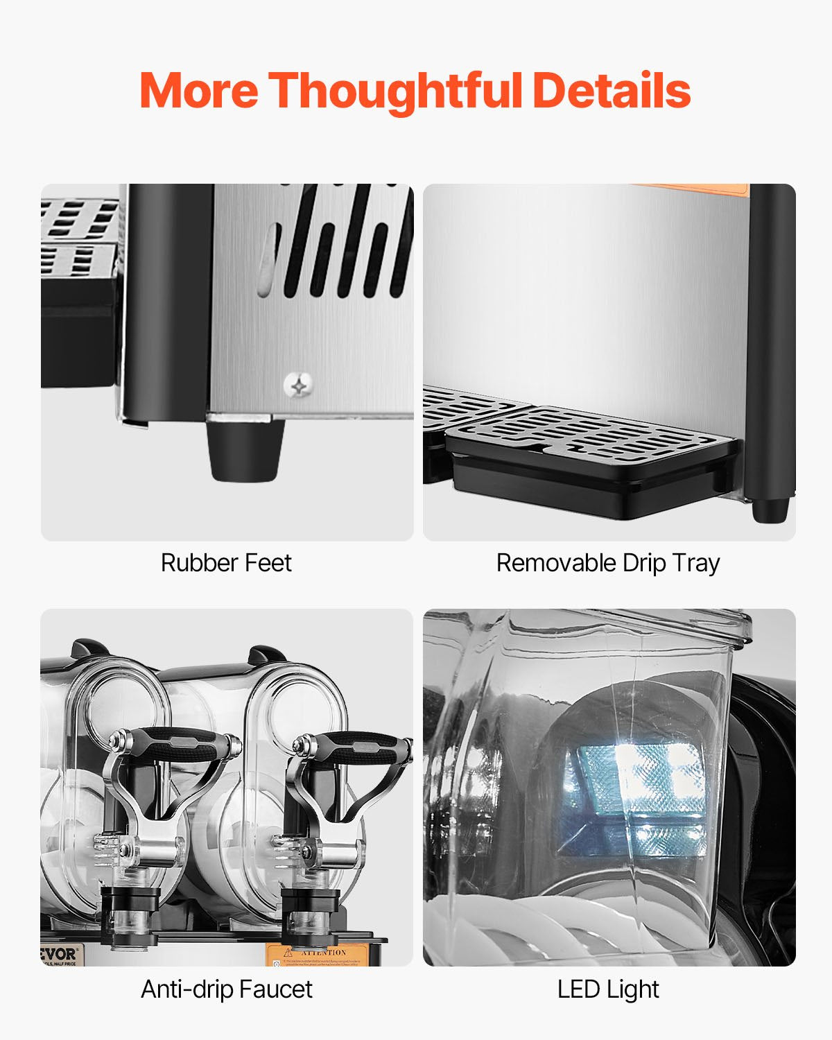 Food Storage: VEVOR 3Lx2 Tank Commercial Slushy Machine Margarita Smoothie Frozen Drink Maker