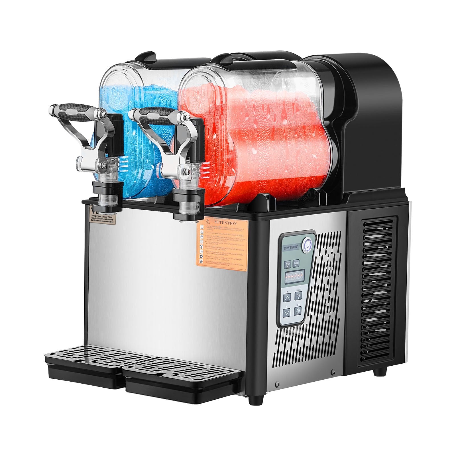 Food Storage: VEVOR 3Lx2 Tank Commercial Slushy Machine Margarita Smoothie Frozen Drink Maker