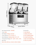 Food Storage: VEVOR 12Lx3 Tank Commercial Slushy Machine Margarita Smoothie Frozen Drink Maker