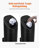 Cosmetic & Toiletry Bags: VEVOR Cigarette Butt Receptacle, Stainless Steel Cylinder Cigarette Butt Container, Wall Mounted and Weatherproof Outdoor Cigarette Butt Disposal for Garden, Office, Restaurant, Hotel, Bar, Black
