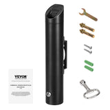 Cosmetic & Toiletry Bags: VEVOR Cigarette Butt Receptacle, Stainless Steel Cylinder Cigarette Butt Container, Wall Mounted and Weatherproof Outdoor Cigarette Butt Disposal for Garden, Office, Restaurant, Hotel, Bar, Black