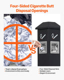 Cosmetic & Toiletry Bags: VEVOR Cigarette Butt Receptacle, Weatherproof Cigarette Butt Container with 4 Disposal Openings  & Top Cover, Freestanding Outdoor Cigarette Butt Disposal for Garden, Office, Restaurant, Hotel, Black