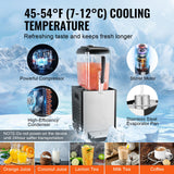 Drinkware: VEVOR Commercial Beverage Dispenser 12L Cold Juice Ice Drink Dispenser for Party
