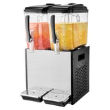 Drinkware: VEVOR Commercial Beverage Dispenser, 2 Tanks 12 L Per Tank Juice Dispenser, 286W Stainless Steel Ice Tea Drink Machine with 7℃-12℃ Cooling Temperature, for Cold Drink Restaurant Bar Party