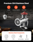 Speciality Appliances: VEVOR Heavy Duty Meat Grinder Manual Sausage Filler Stainless Steel with Clamp