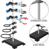 Speaker Accessories: VEVOR Laboratory Grade Metalware Set - Support Stand Premium Iron Material Laboratory Stand Support Lab Clamp Flask Clamp Condenser Stand 60cm