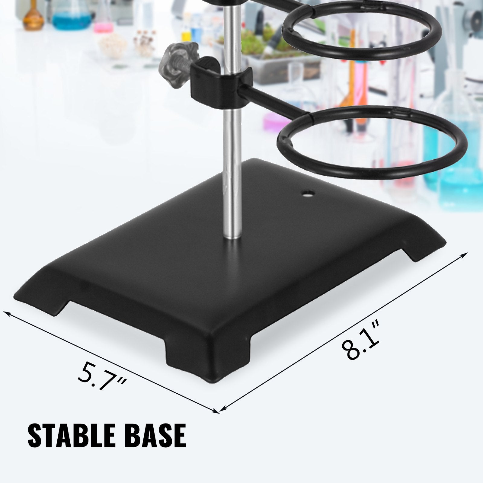 Speaker Accessories: VEVOR Laboratory Grade Metalware Set - Support Stand Premium Iron Material Laboratory Stand Support Lab Clamp Flask Clamp Condenser Stand 60cm