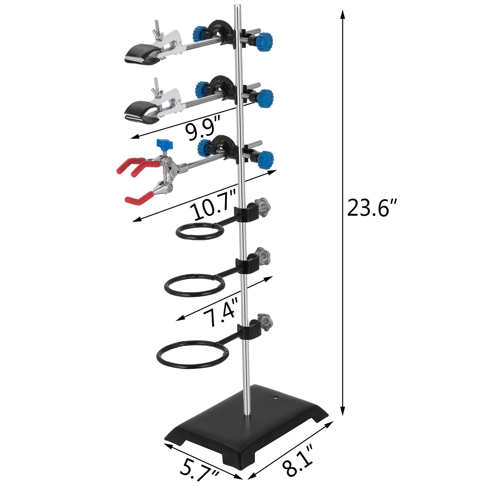 Speaker Accessories: VEVOR Laboratory Grade Metalware Set - Support Stand Premium Iron Material Laboratory Stand Support Lab Clamp Flask Clamp Condenser Stand 60cm