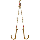 Automotive Repair & Speciality Tools: VEVOR V Bridle Chain, 5/16 in x 2 ft Bridle Tow Chain, Grade 80 V-Bridle Transport Chain, 9260 Lbs Break Strength with TJ Hooks and Crab Hooks, Heavy Duty Pear Link Connector and Chain Shorteners