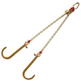 Automotive Repair & Speciality Tools: VEVOR V Bridle Chain, 5/16 in x 2 ft Bridle Tow Chain, Grade 80 V-Bridle Transport Chain, 9260 Lbs Break Strength with TJ Hooks and Crab Hooks, Heavy Duty Pear Link Connector and Chain Shorteners