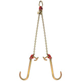 Automotive Repair & Speciality Tools: VEVOR V Bridle Chain, 5/16 in x 2 ft Tow Chain Bridle, Grade 80 V-Bridle Transport Chain, 9260 Lbs Break Strength with TJ Hooks & Grab Hooks, Heavy Duty Pear Link Connector and Chain Shorteners