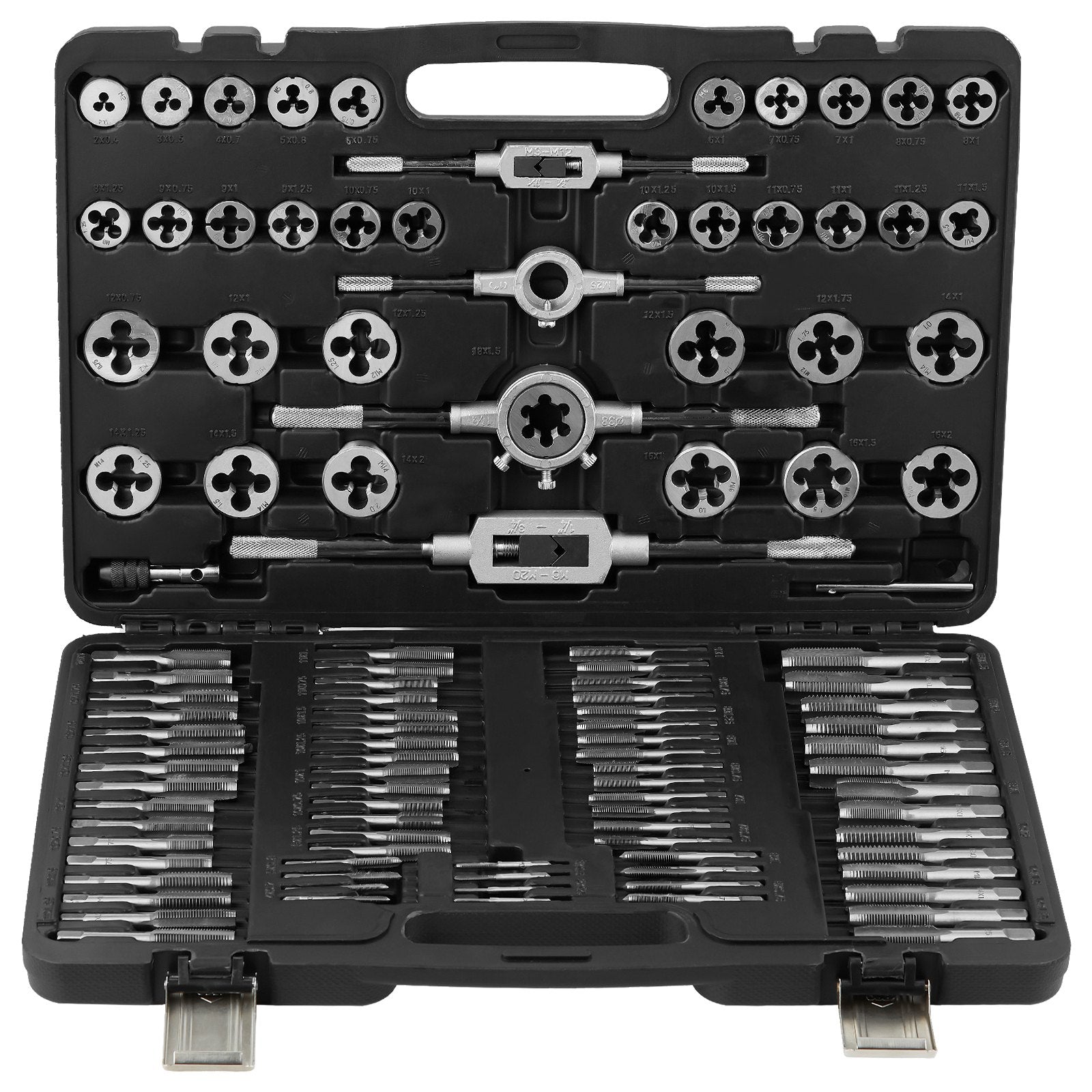 Hammers: VEVOR Tap and Die Set 110Pcs Metric Size M2 to M18 Bearing Steel Threading Tool