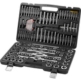 Tool Sockets: VEVOR Tap and Die Set, 116-Piece Include Metric and SAE Size, Bearing Steel Taps and Dies, Essential Threading Tool for Cutting External Internal Threads, with Complete Accessories and Storage Case
