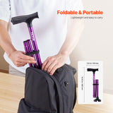 Gymnastics: VEVOR Walking Cane Folding Walking Stick 8-Level Height 4-Pronged Pivoting Base