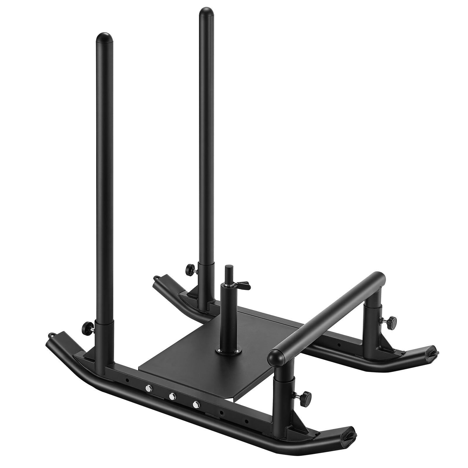 Mobility & Accessibility: VEVOR Weight Sled, Steel Power Sled, Fitness Strength Training Sleds for Athletic Exercise Speed Improvement, Workout Fitness Equipment with Handle, Compatible with 25/51 mm Weight Plates, Black